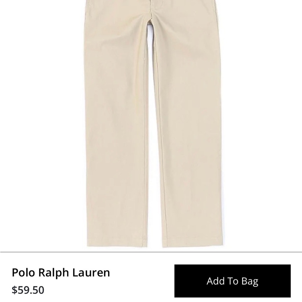 Polo by Ralph Lauren Boys 16 Tan Chinos